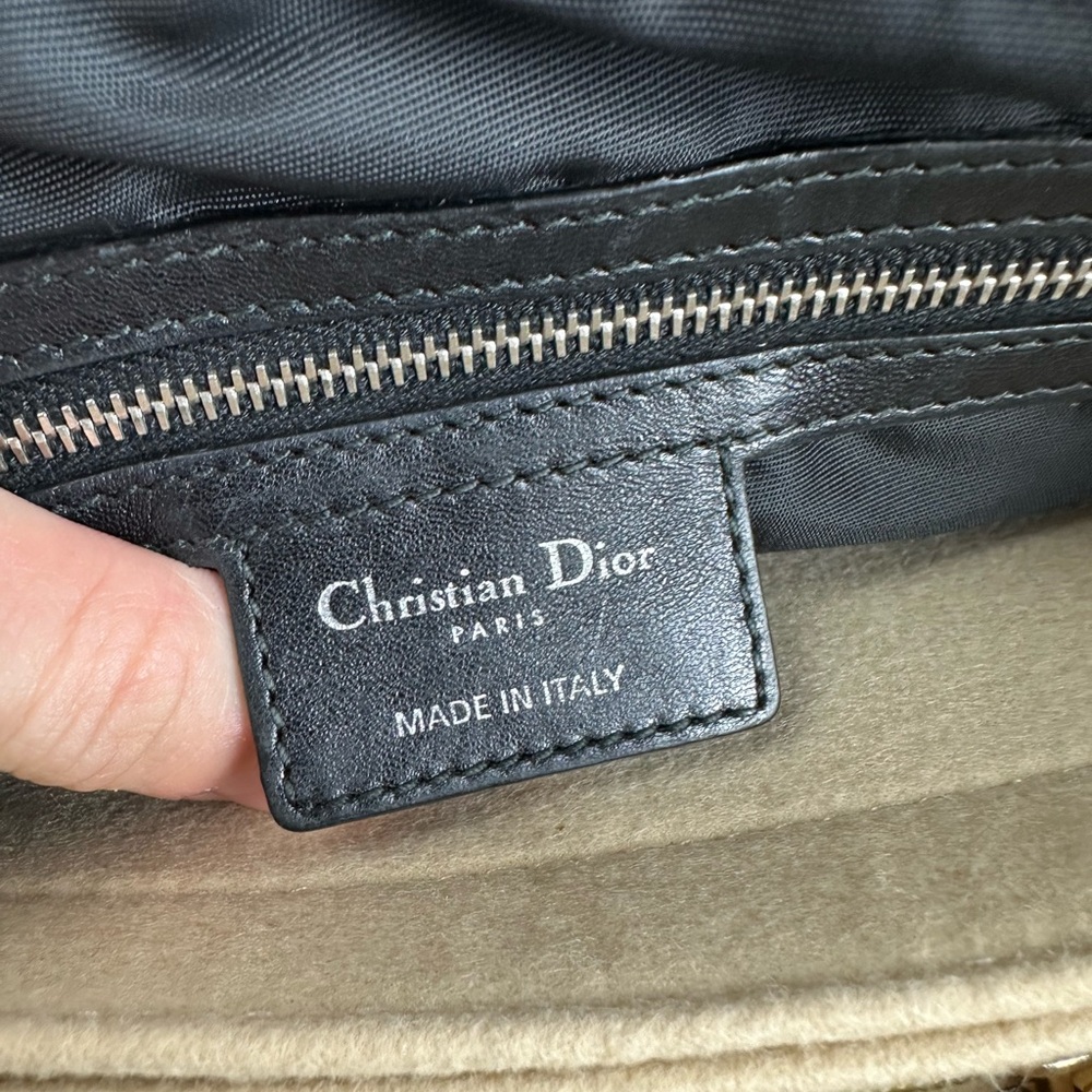 *** SOLD ****DIOR ❤️ Gorgeous Cannage Granville Leather Tote Crossbody Black Bag - Picture 13 of 14